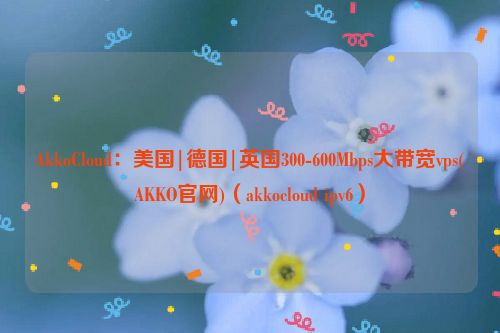 AkkoCloud：美国|德国|英国300-600Mbps大带宽vps(AKKO官网)（akkocloud ipv6）