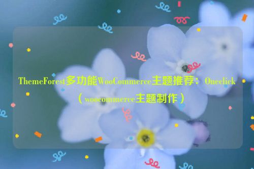ThemeForest多功能WooCommerce主题推荐：Oneclick（woocommerce主题制作）